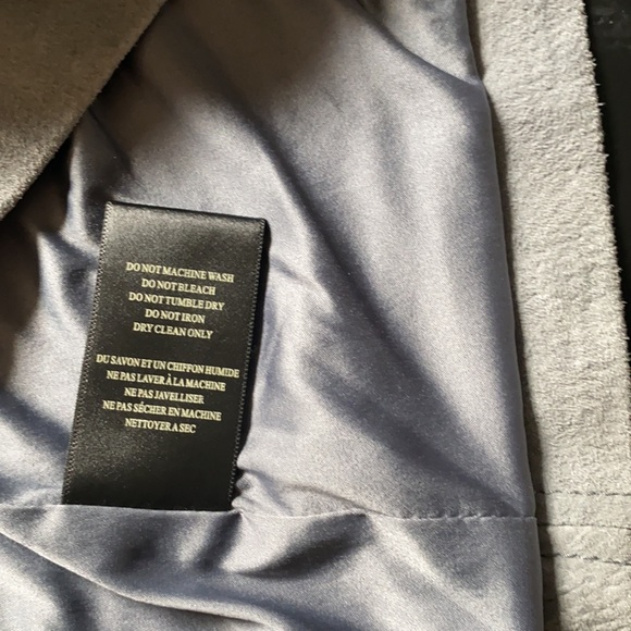 Real suede A-line skirt - Size 28 - Grey/Blue - Picture 9 of 11